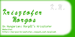 krisztofer morgos business card